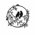Bird Design Wooden Wall Decor Panel