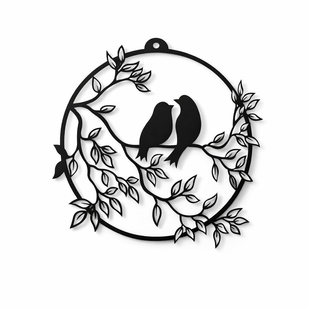 Bird Design Wooden Wall Decor Panel